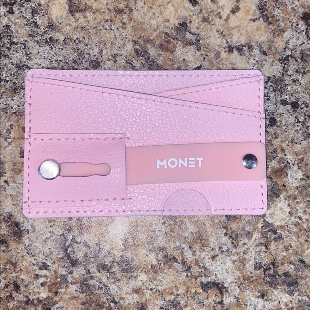 Card holder with kickstand for cell phone